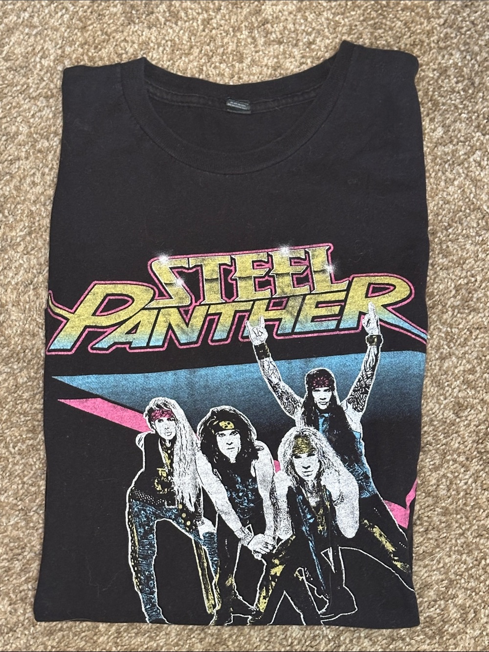 Steel Panther 2015 Band Tour Black Graphic Tee